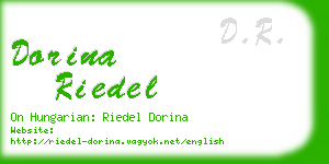 dorina riedel business card
